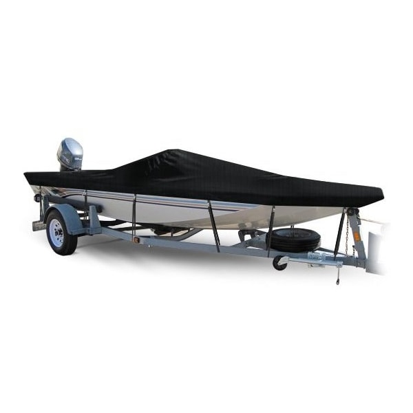 Eevelle Boat Cover ALUMINUM V JON Center Console, Outboard Fits 21ft 6in L up to 96in W Black SCAVJCC2196B-BLK - main